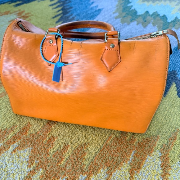 Louis Vuitton Orange Epi Leather Speedy Handbag - Picture 7 of 16